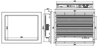 صفحه نمایش مقاومتی 2LAN 4COM 4USB با طراحی پانل لمسی صنعتی 15 اینچی کامپیوتر بدون فن