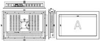 صفحه نمایش لمسی صنعتی IPPC-2306TW 23.6 اینچی مادربرد CPU PC سری I3 I5 I7 U