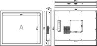 PLM-1705T صفحه نمایش لمسی 17 اینچی Ip65 استفاده صنعتی سیم کشی آلیاژ آلومینیوم